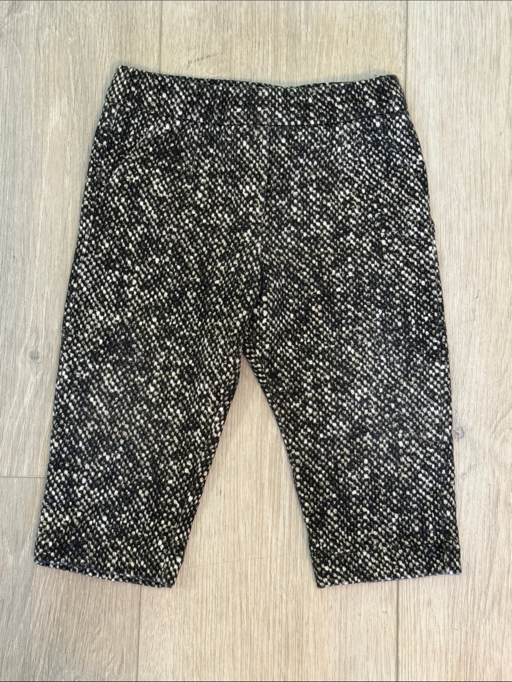 Dolce & Gabbana Black and White Tweed Print Cotton Leggings 6-9m